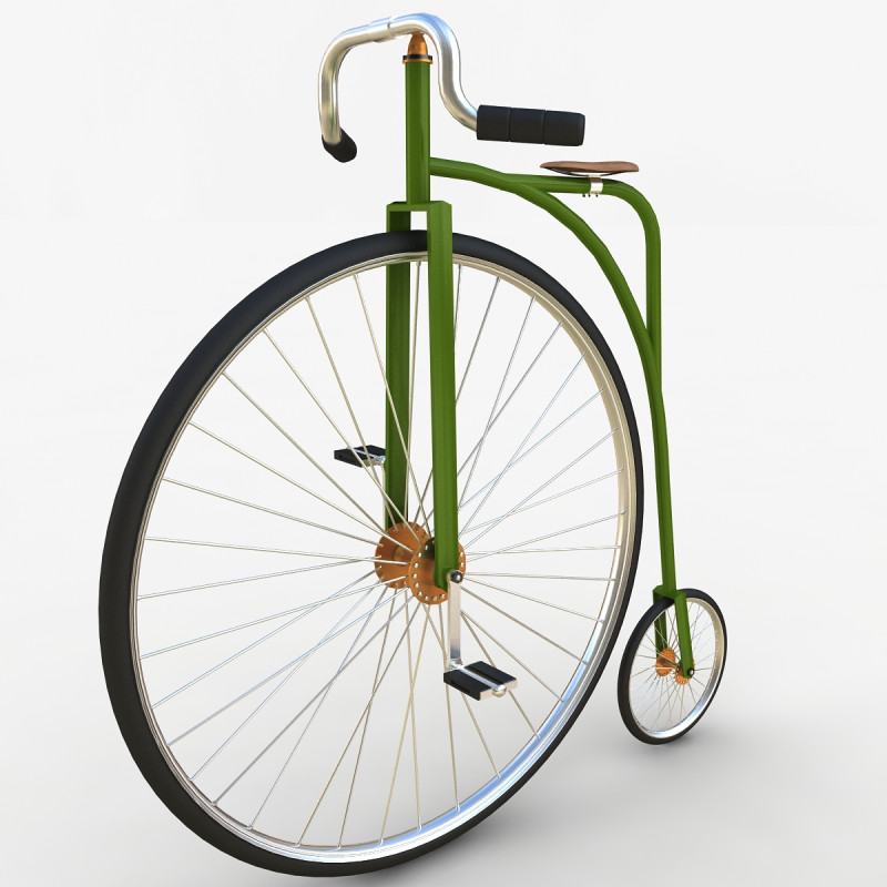 Penny-Fahrrad 3D Modell .c4d .max .obj .3ds .fbx .stl .blend