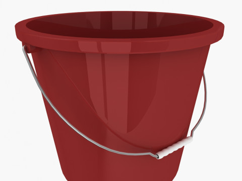 Plastic Bucket Shovel 3D Model