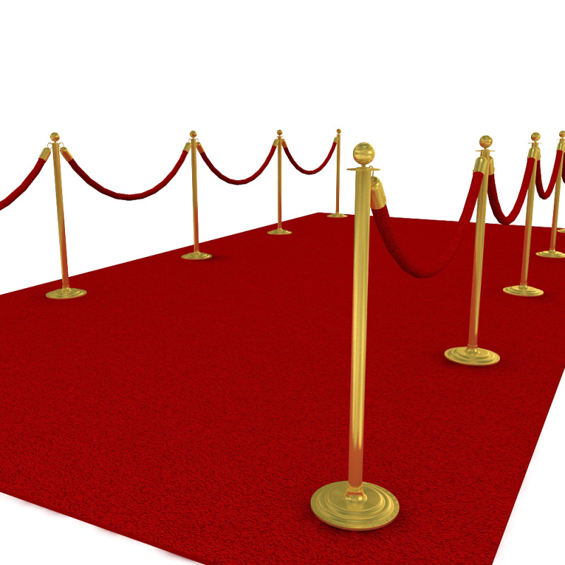 Tapis de luxe rouge Modèle 3D .c4d .max .obj .3ds .fbx .stl .blend 