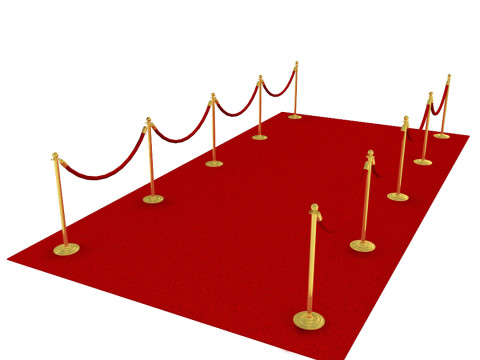 Tapis de luxe rouge Modèle 3D