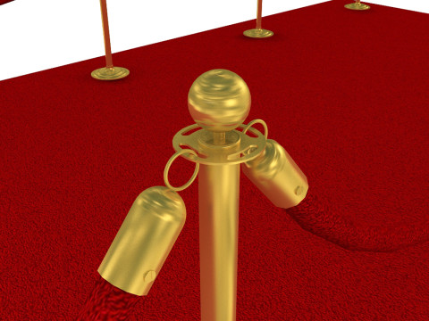 Tapis de luxe rouge Modèle 3D