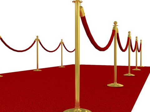 Tapis de luxe rouge Modèle 3D