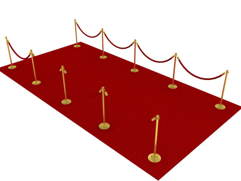 Tapis de luxe rouge Modèle 3D