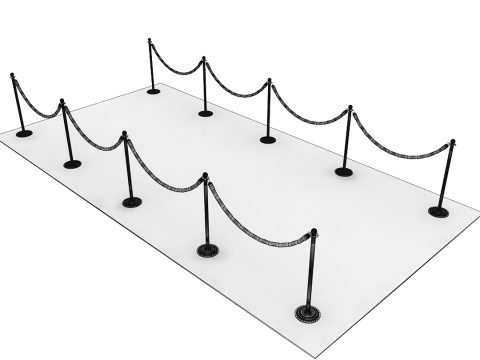 Tapis de luxe rouge Modèle 3D