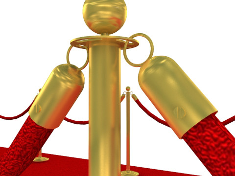 Tapis de luxe rouge Modèle 3D