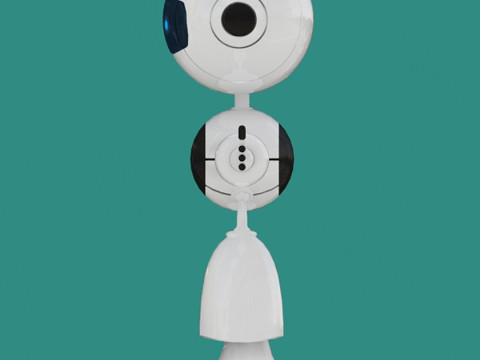 Robô Android com IA Modelo 3D