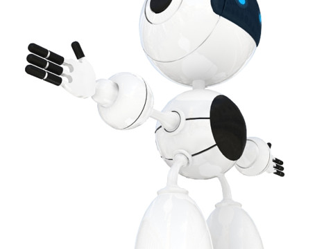 Robô Android com IA Modelo 3D