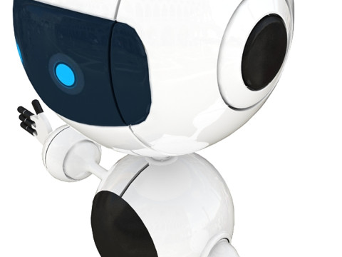Robô Android com IA Modelo 3D
