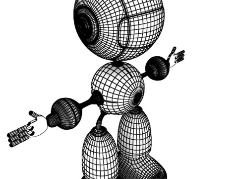 Robô Android com IA Modelo 3D