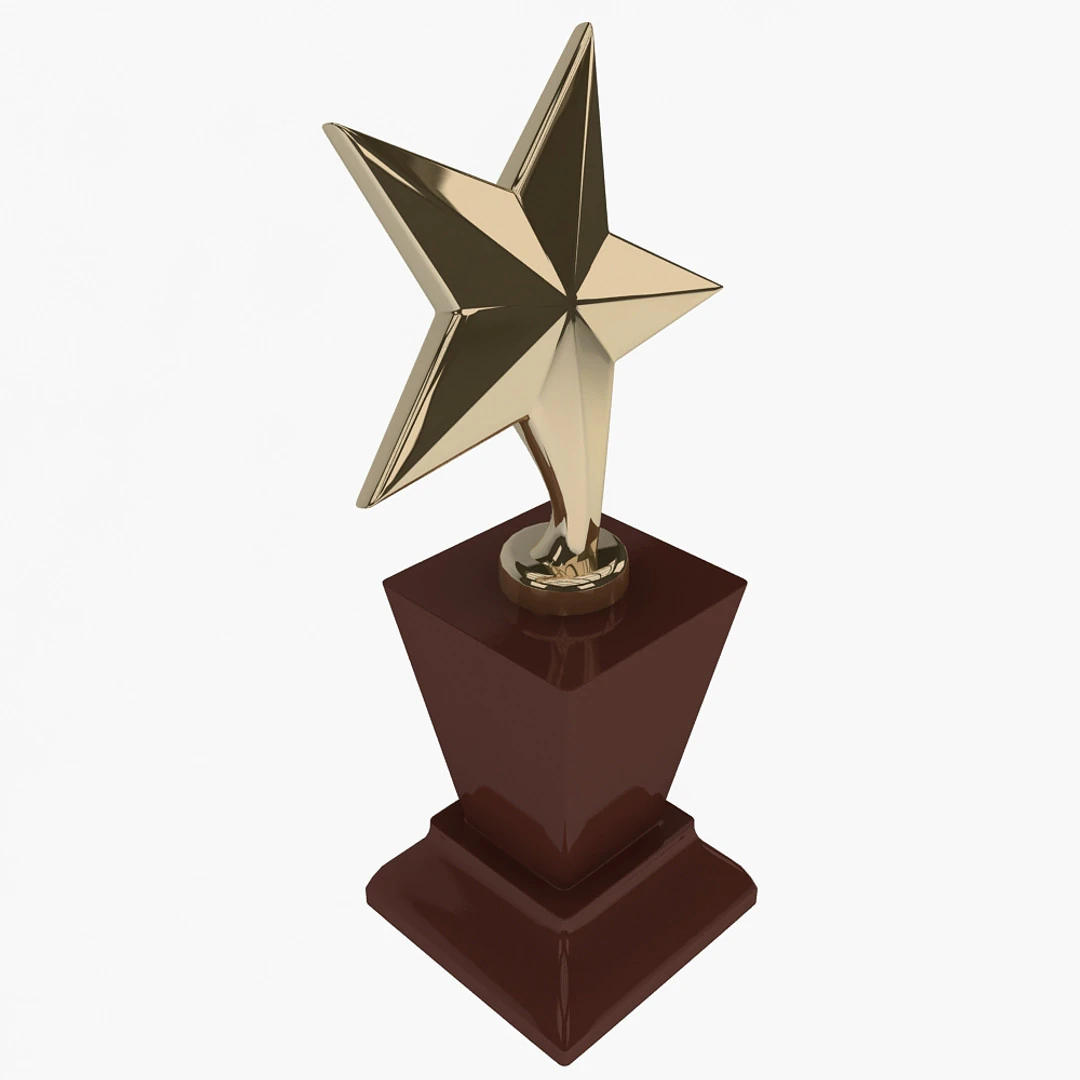 Championship Trophy 3D Model .c4d .max .obj .3ds .fbx .stl .blend 