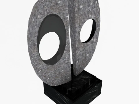Two Lovers Sculpture 3D Model
