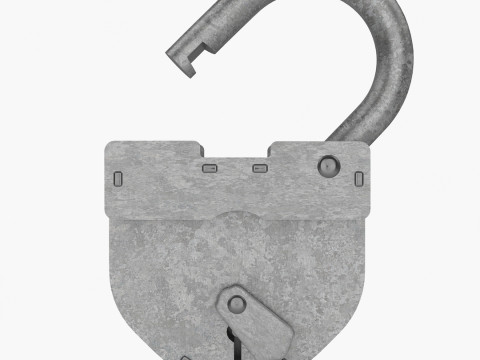 Vintage Padlock 3D Model