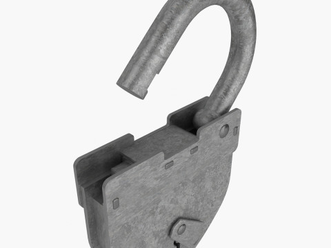 Vintage Padlock 3D Model