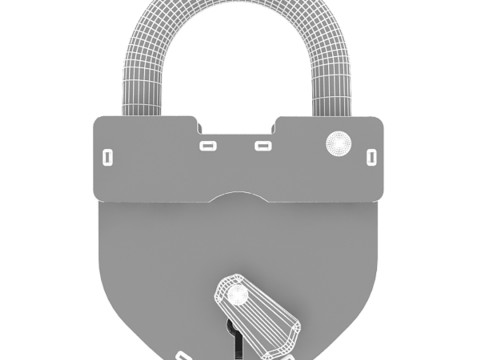 Vintage Padlock 3D Model