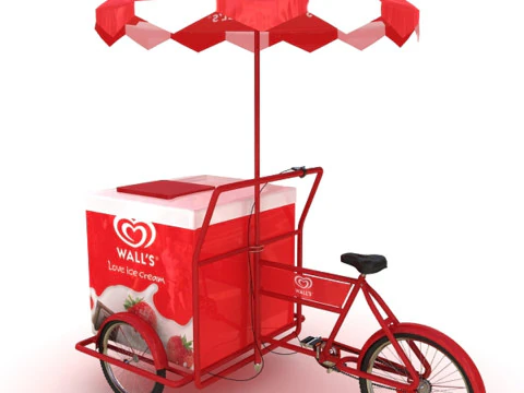 Carrito de helados de paredes Modelo 3D