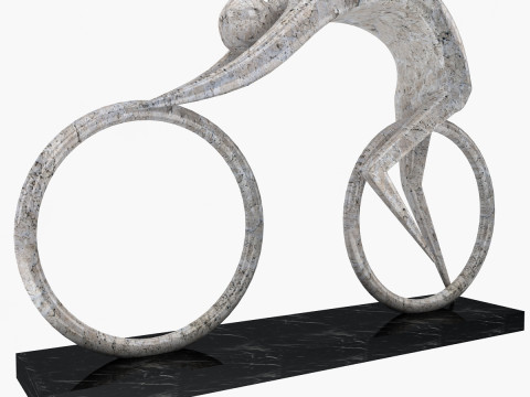 Taş Binici Heykeli 3D Model