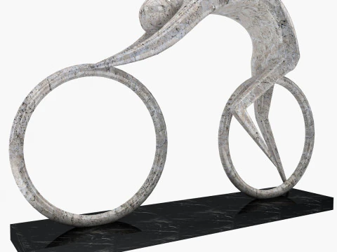 Скульптура кам'яного вершника 3D Модель