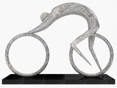 Stone Rider-beeldhouwwerk 3D Model