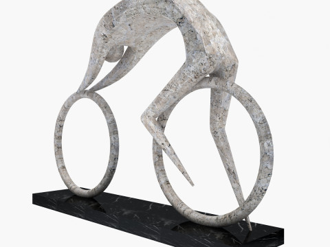 Stone Rider-beeldhouwwerk 3D Model