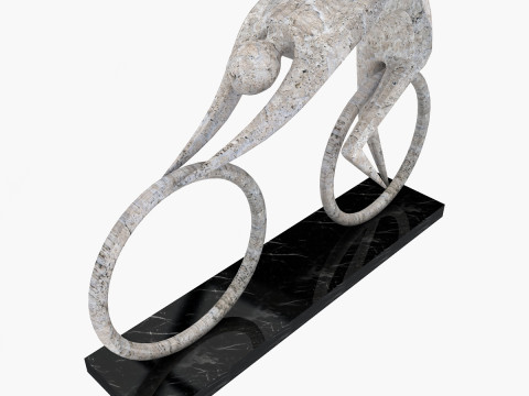 Stone Rider-beeldhouwwerk 3D Model