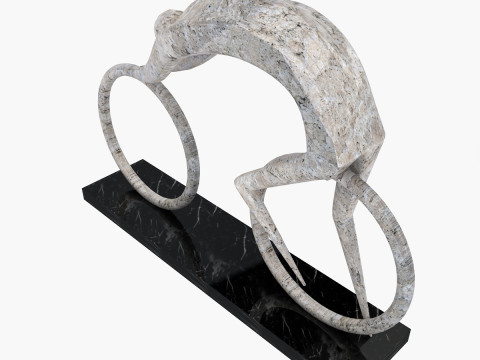 Stone Rider-beeldhouwwerk 3D Model