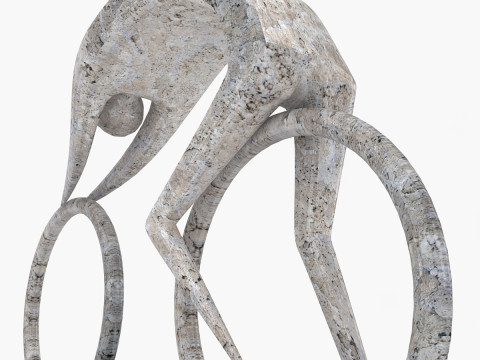 Stone Rider-beeldhouwwerk 3D Model