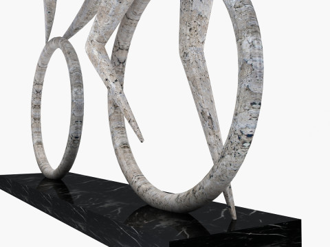 Stone Rider-beeldhouwwerk 3D Model