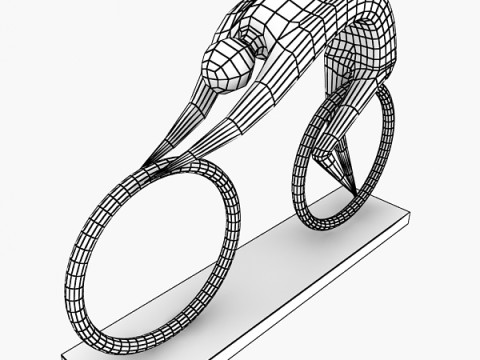 Stone Rider-beeldhouwwerk 3D Model