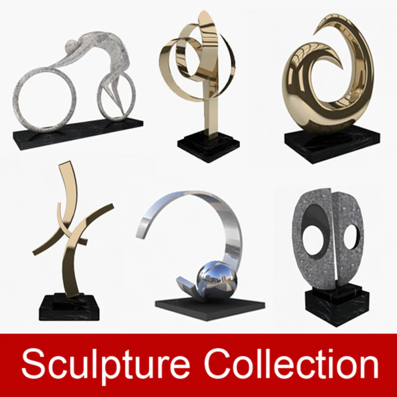 Коллекция скульптур 3D Модель .c4d .max .obj .3ds .fbx .stl .blend 