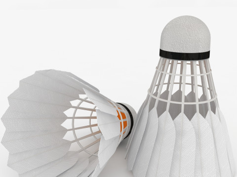 Volante de bádminton Modelo 3D