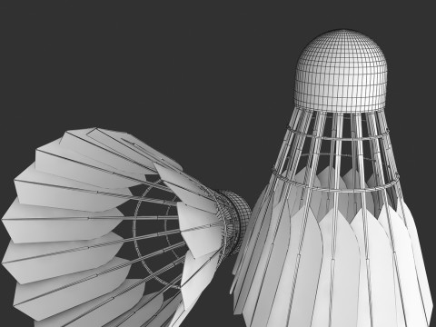 Volante de bádminton Modelo 3D