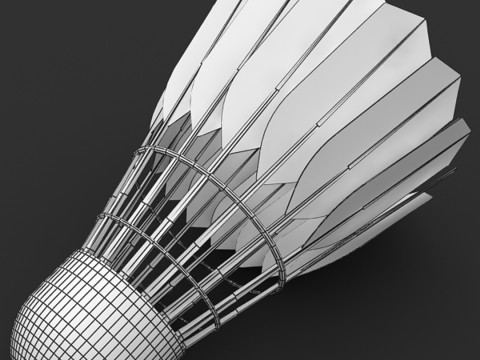 Volante de bádminton Modelo 3D