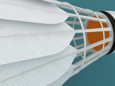 Volante de bádminton Modelo 3D