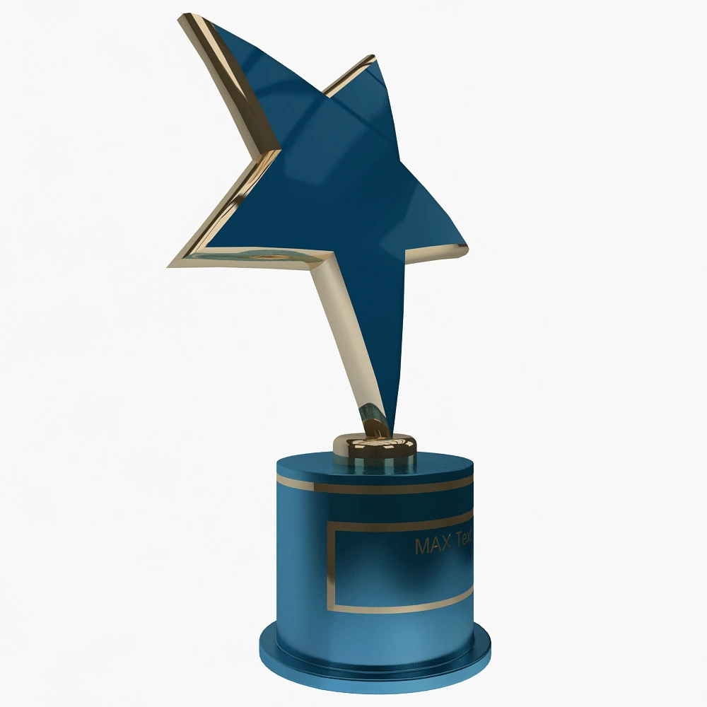 Звездный трофей 3D Модель .c4d .max .obj .3ds .fbx .stl .blend 