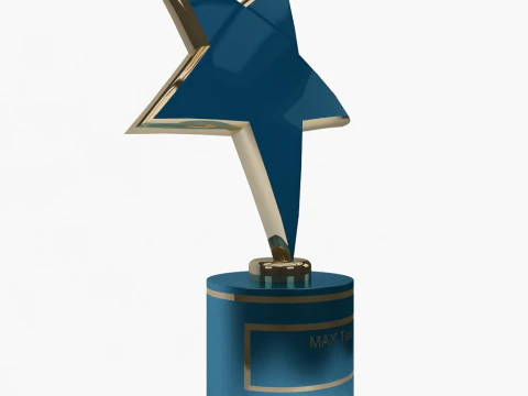 Star Shaped Trophy 3D Model