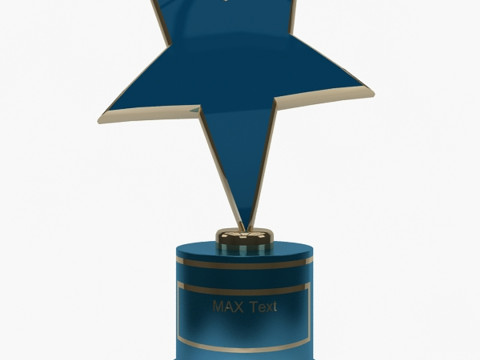 Piala Berbentuk Bintang Model 3D