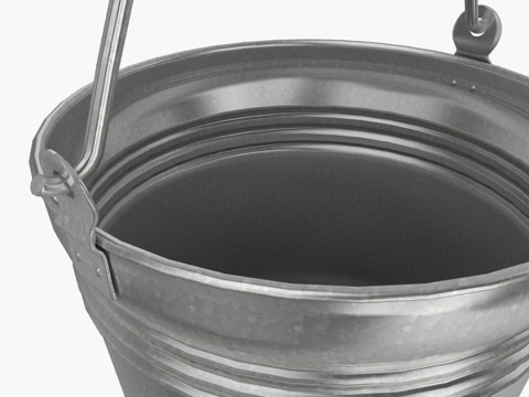 Steel Bucket 3D Model