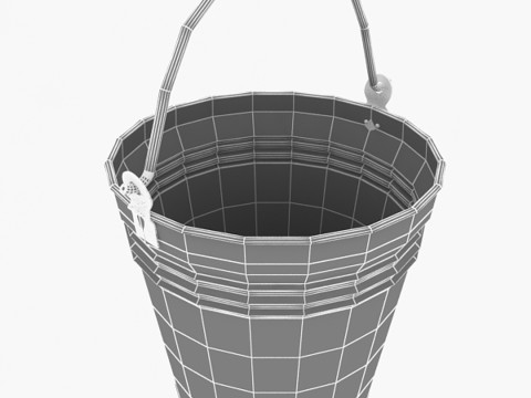 Steel Bucket 3D Model