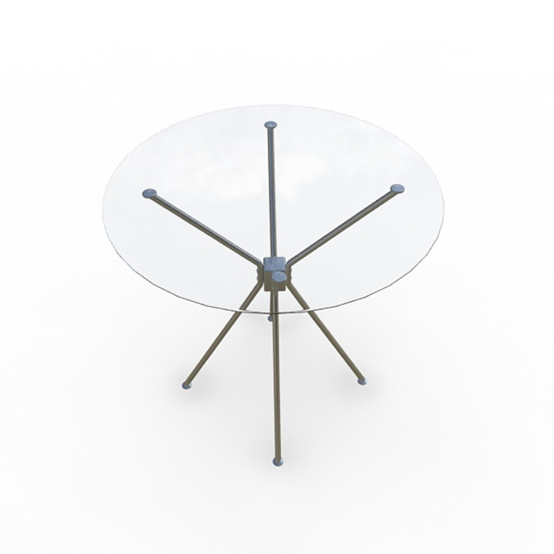 현대 강철 테이블 3D 모델 .c4d .max .obj .3ds .fbx .stl .blend