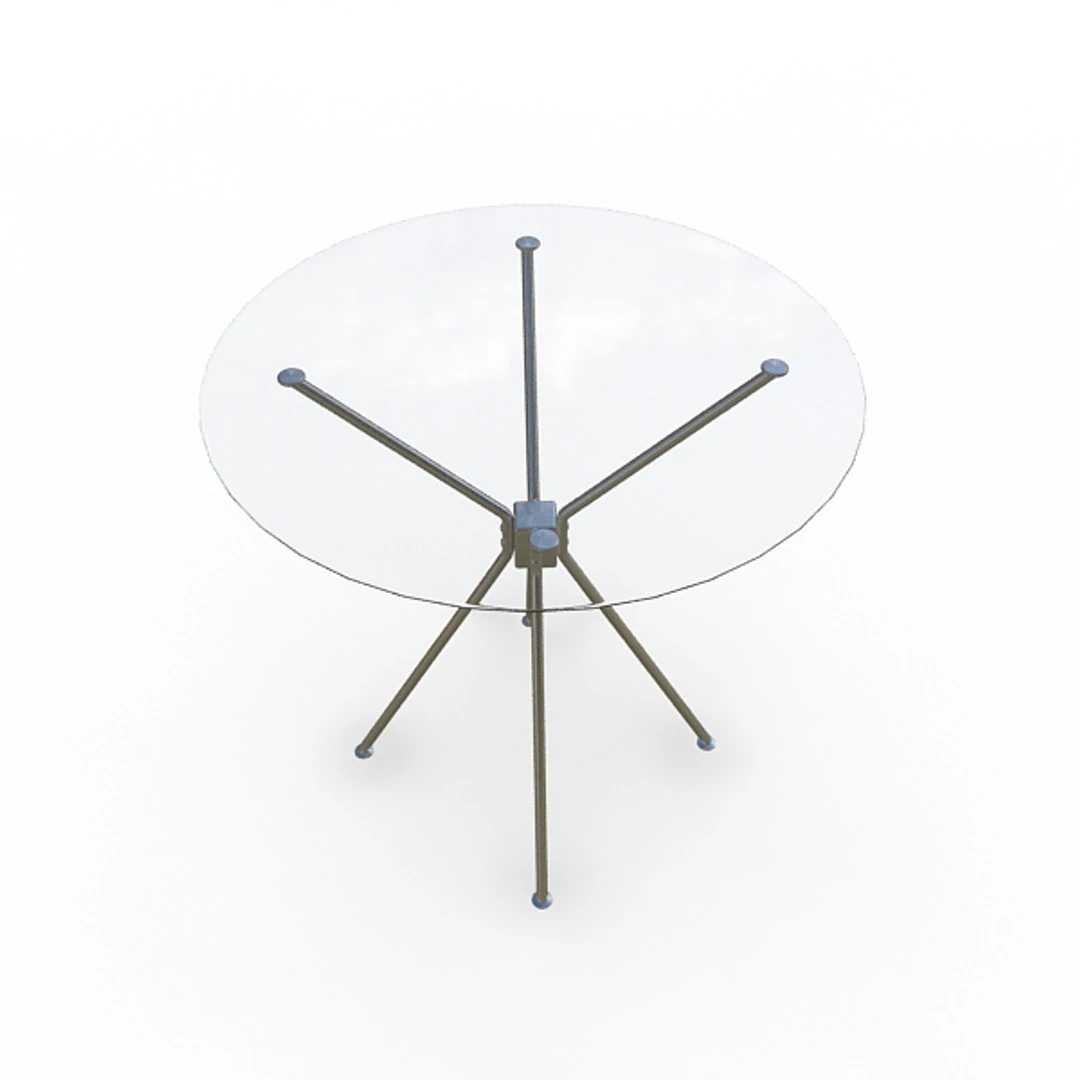 Modern Steel Table 3D Model .c4d .max .obj .3ds .fbx .stl .blend 