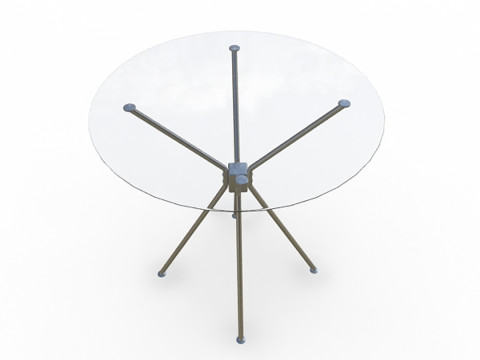 Tavolo moderno in acciaio Modello 3D