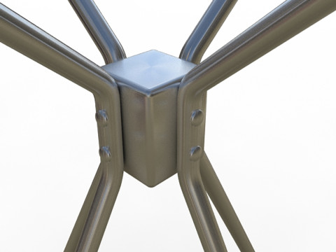 현대 강철 테이블 3D 모델