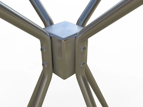 Modern Steel Table 3D Model