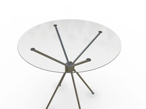 Modern Steel Table 3D Model