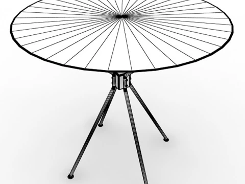 Modern Steel Table 3D Model