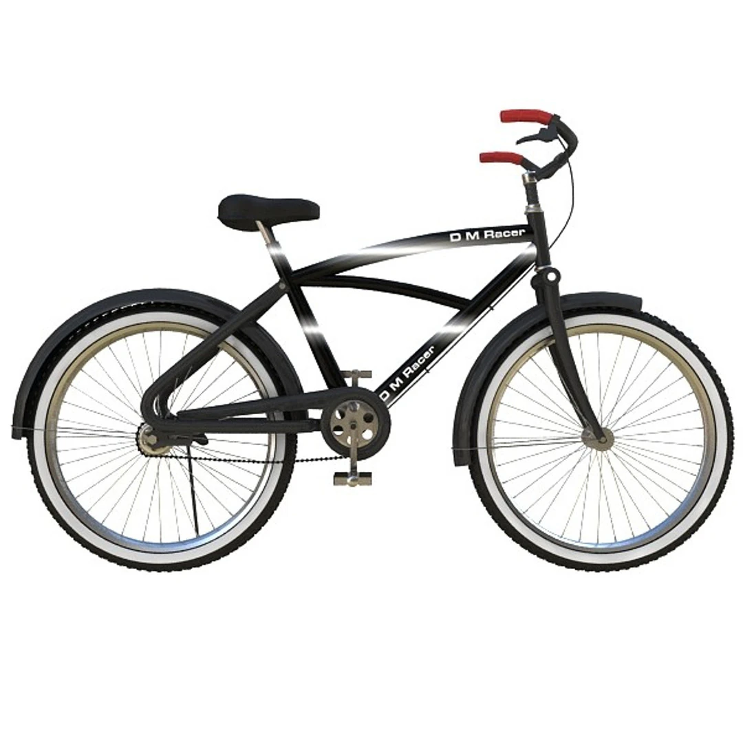 Stylish Bicycle 3D Model .c4d .max .obj .3ds .fbx .stl .blend 