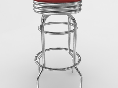 旋转柜台凳 3D 模型