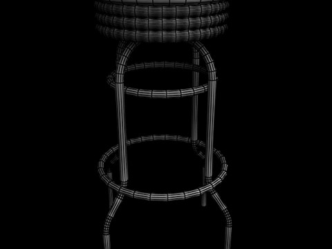 회전 카운터 의자 3D 모델