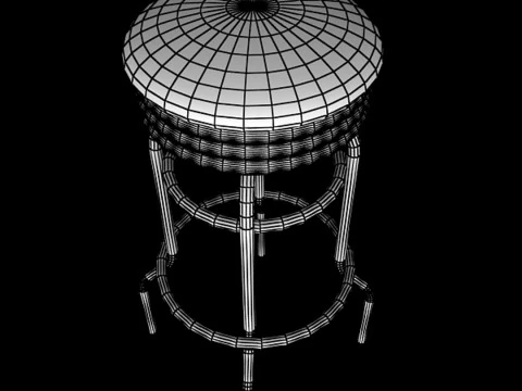 Taburete giratorio para mostrador Modelo 3D