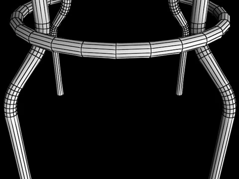 Taburete giratorio para mostrador Modelo 3D